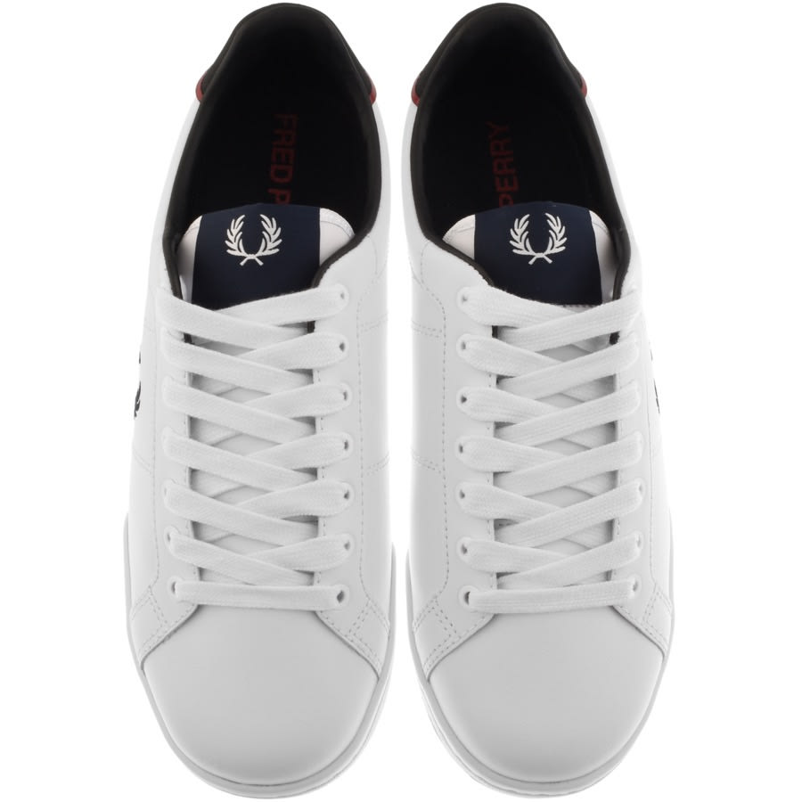Alternative Image for ProductFred Perry B722 Leather Trainers White3